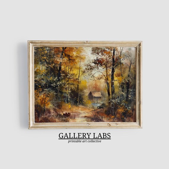 Forest Fall Decor, Rustic Home Art Print