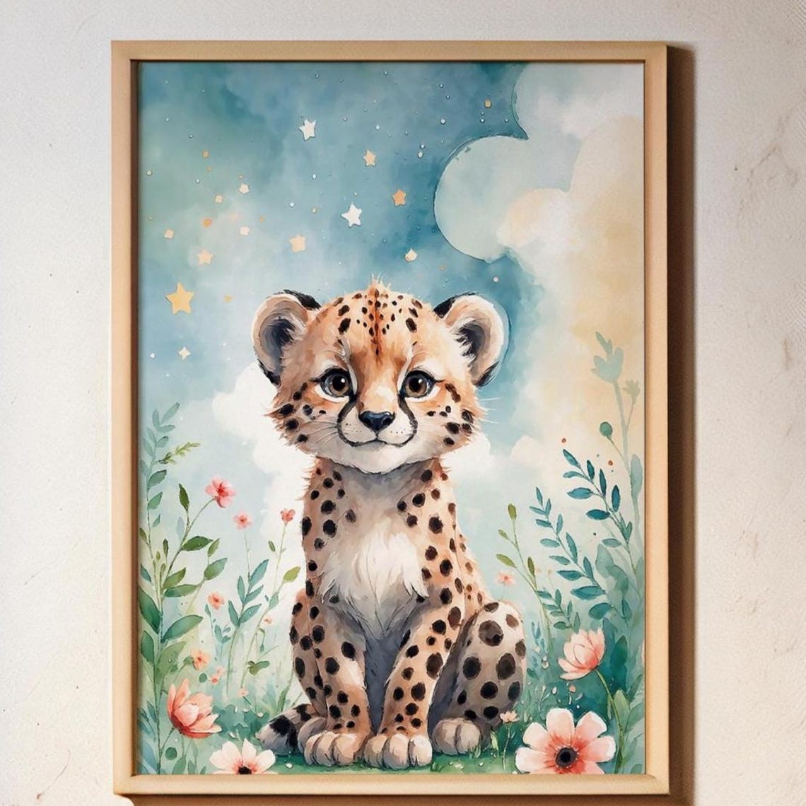 Baby Cheetah Nursery Art Highresolution Animal Print