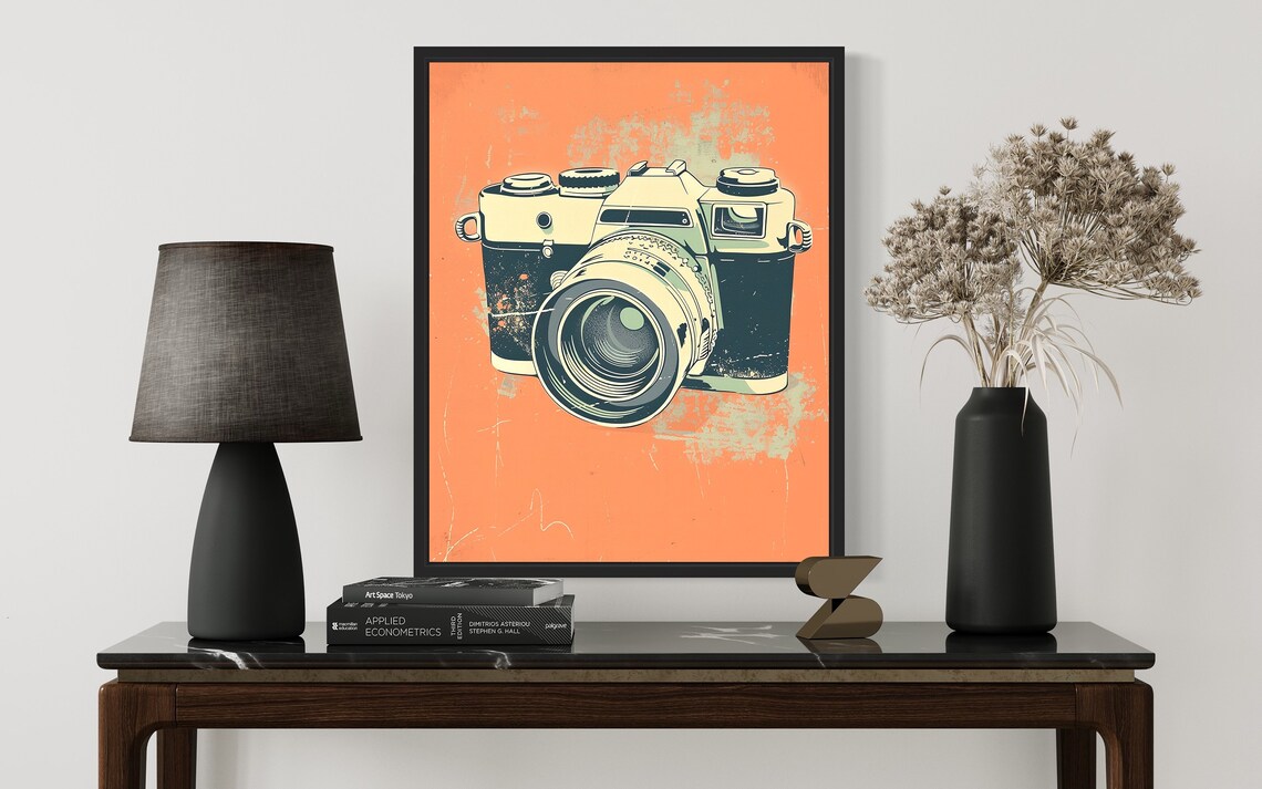 Vintage Retro Film Camera Pop Art Photography Lover Gift Poster - Image 2