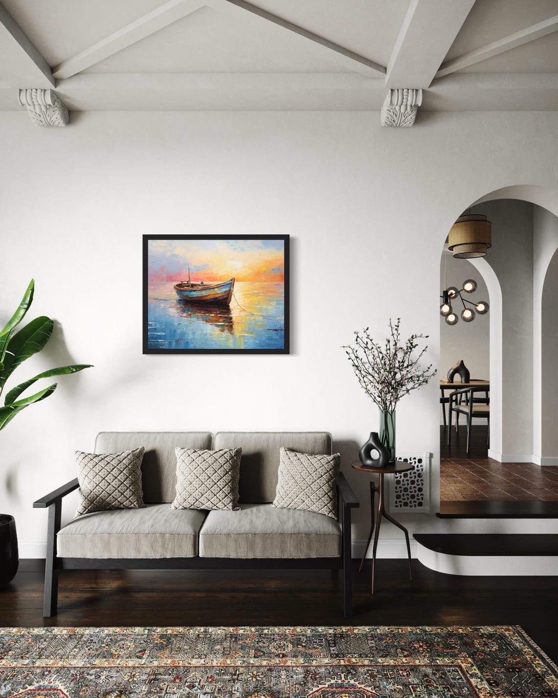 Rowboat Abstract Art Print - Image 2
