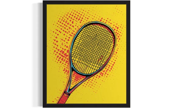 Tennis Racket Pop Art Poster