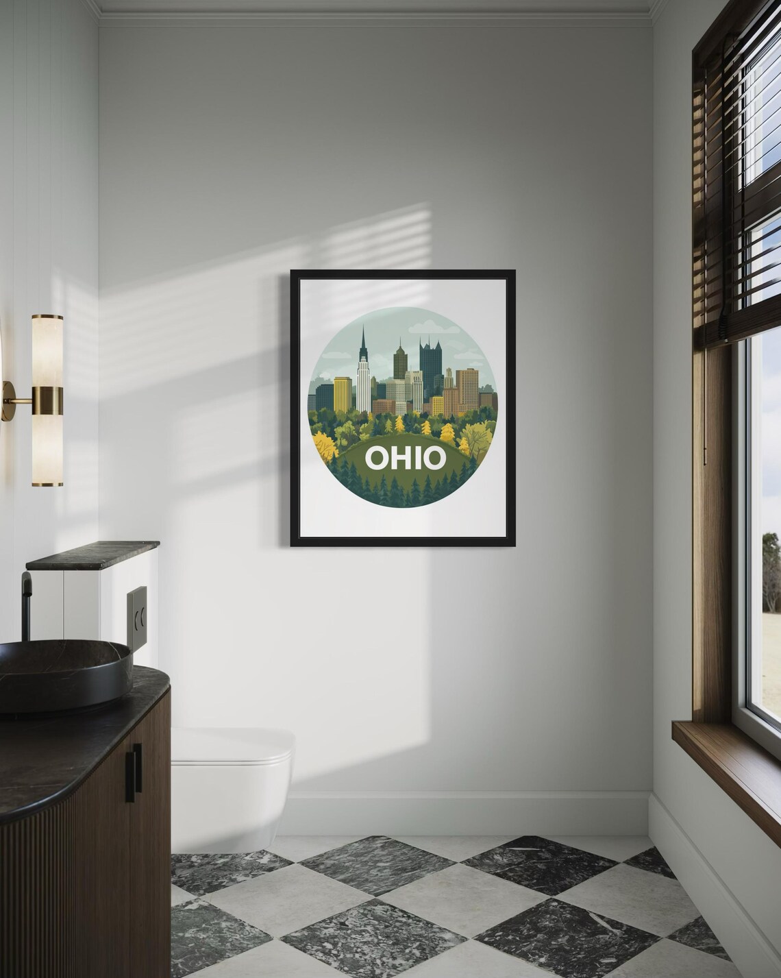 Ohio States Scenery Art Print, Landscape Decor - Image 4
