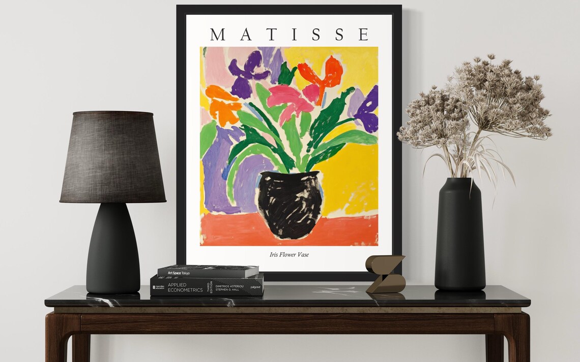 Matisse Style Iris Flower Vase Vivid Fauvist Still Life Poster - Image 3