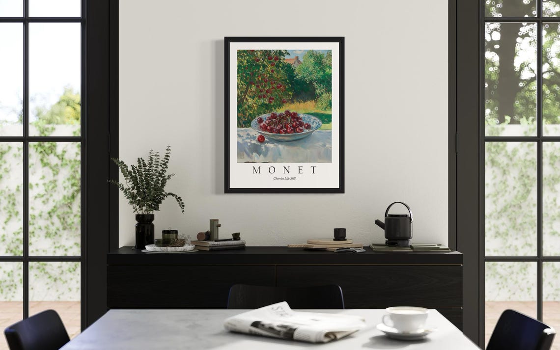 Cherries, Monet Still Life Art Print - Image 4