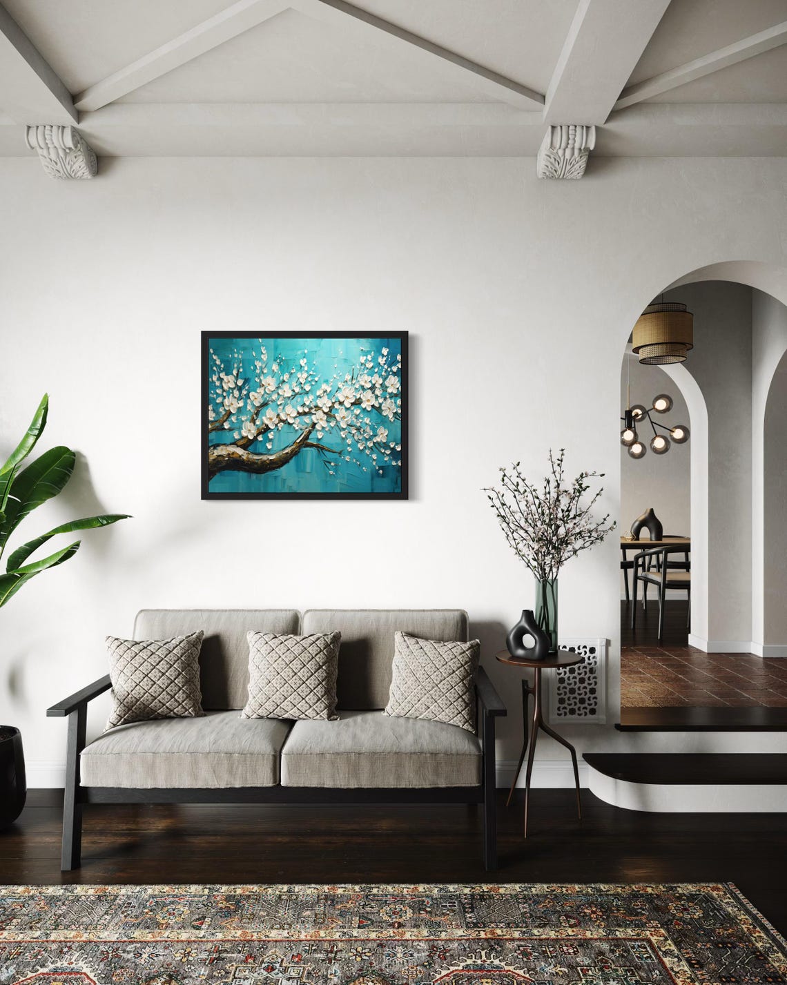 Cherry Blossom Abstract Poster Print - Image 2
