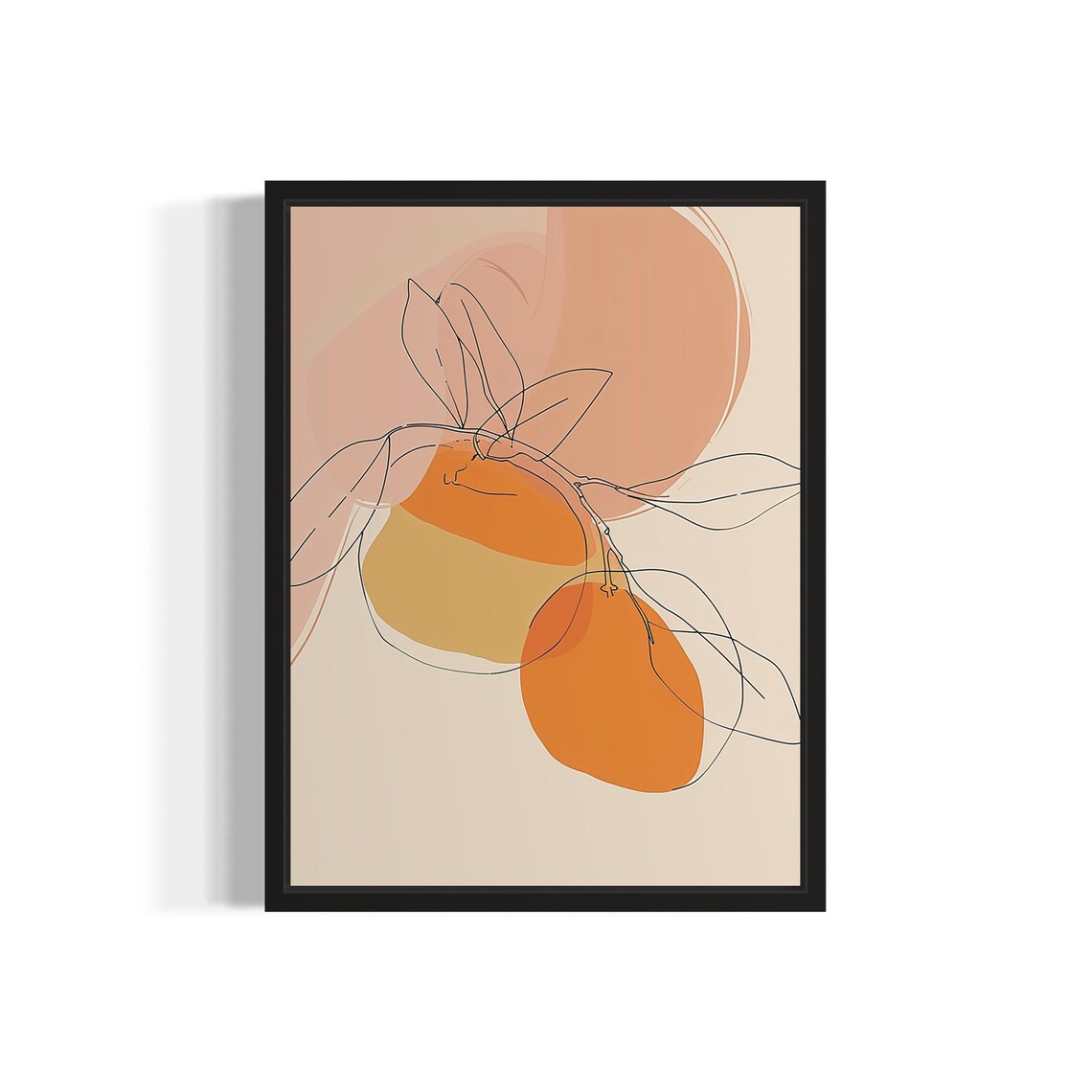 Oranges Food Art Print, Original Paint Artwork