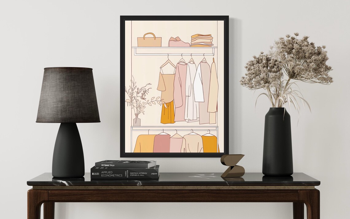 Female Closet Boho Art Print, Original Paint Artwork - Image 3