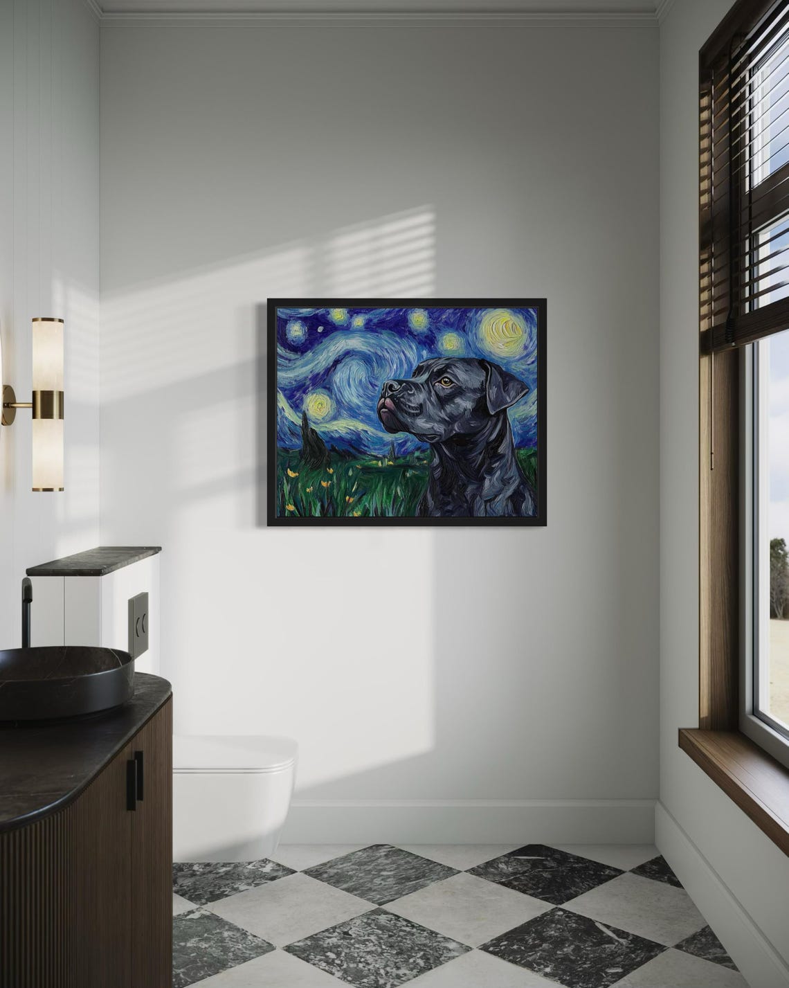 Cane Corso Starry Night Art Print - Image 3