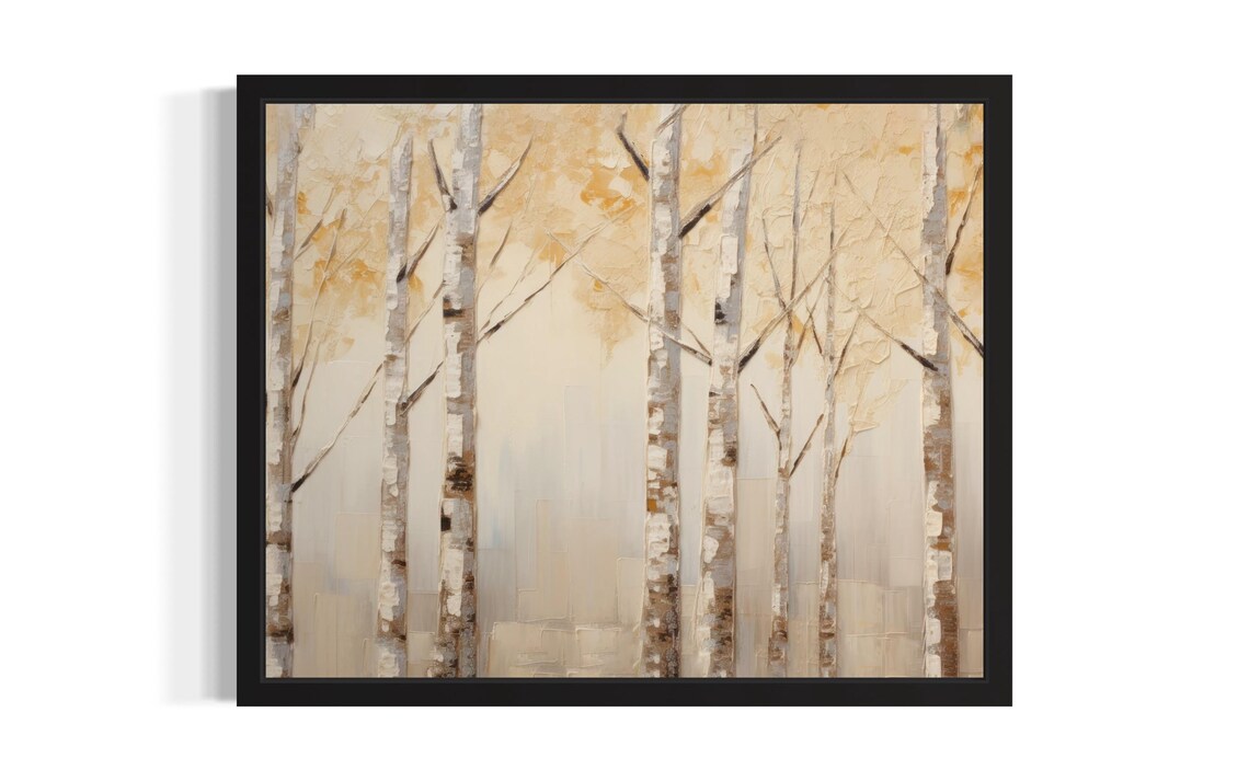 Tree Forest Abstract Art Print, Original Paint Artwork