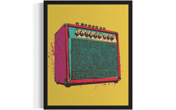 Guitar Amplifier Pop Art Poster