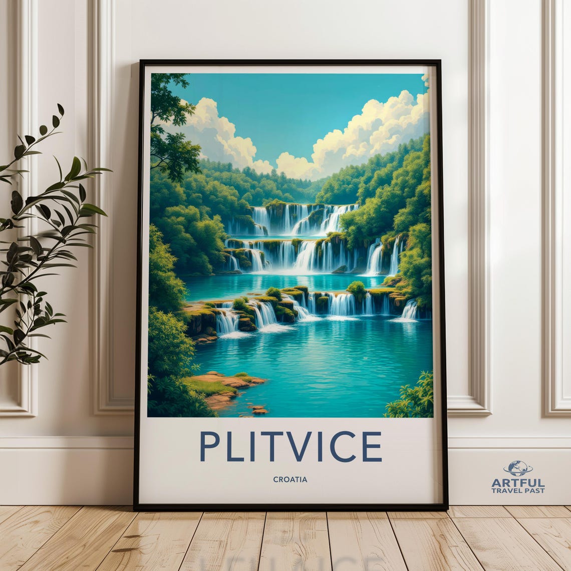 Plitvice Croatia Turquoise Waterfalls Lakes National Park Poster