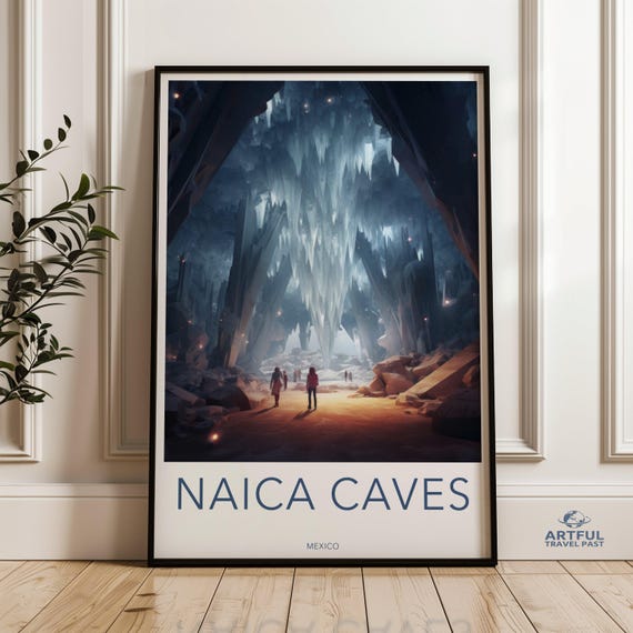 Naica Caves Wall Art Mexico Natural Wonders Print Unique Decor Crystal Cave Scene Scenic Photography Home