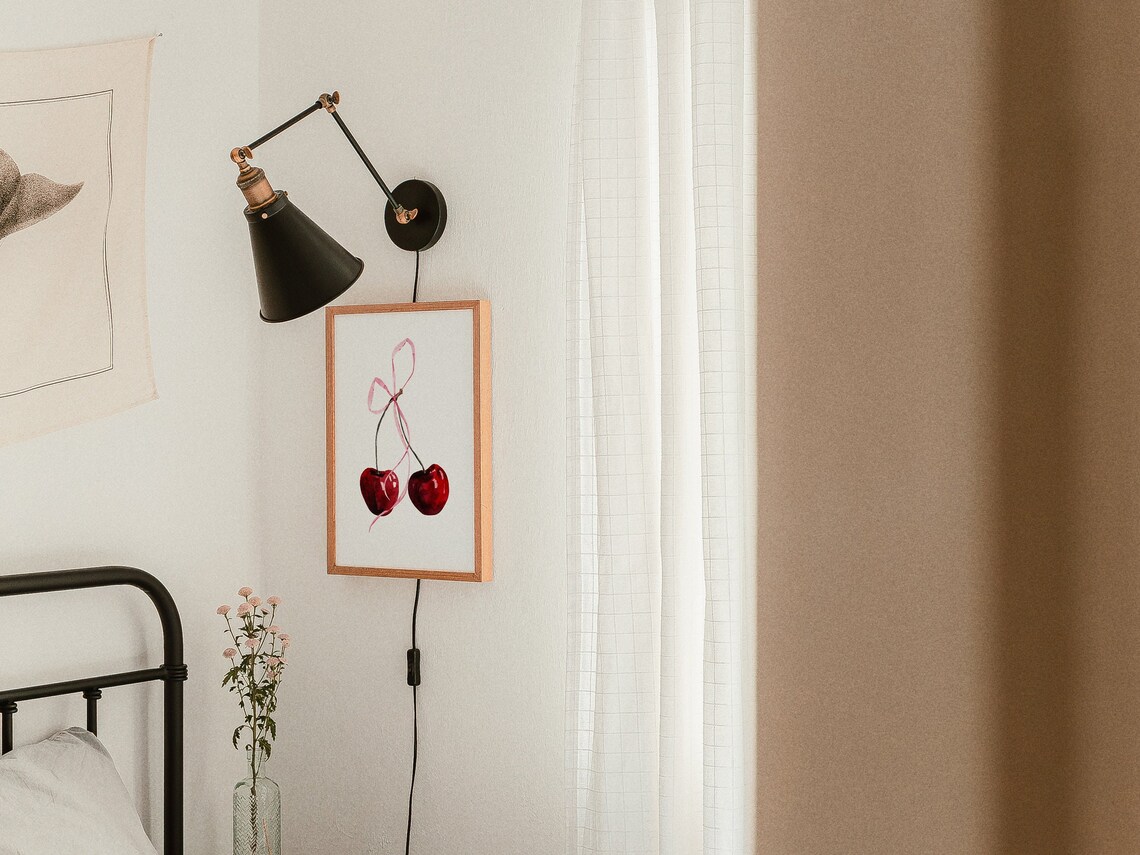 Cherry Trendy Wall Art, College Dorm Decor - Image 3