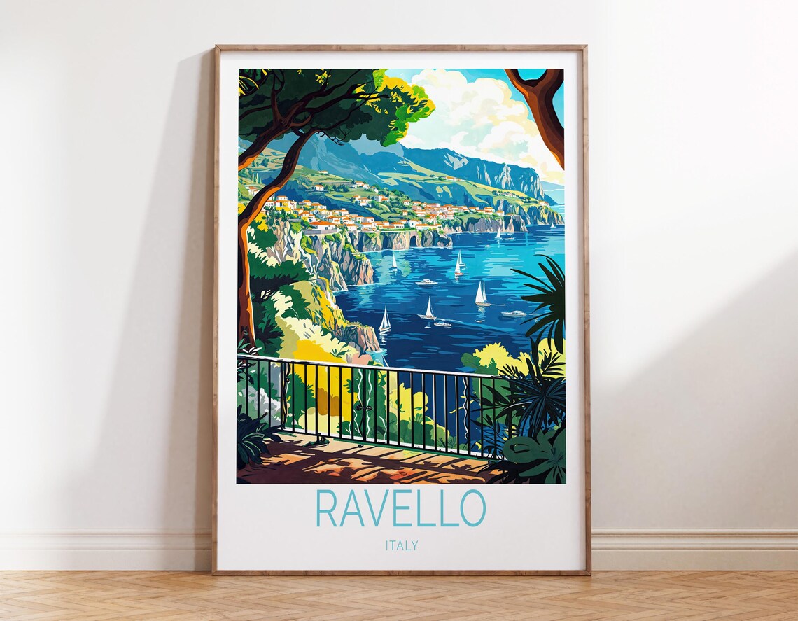 Ravello Italy Travel Poster Ravello Italy Travel Wall Art Italy Print Birthday Present City Personalised Gifts