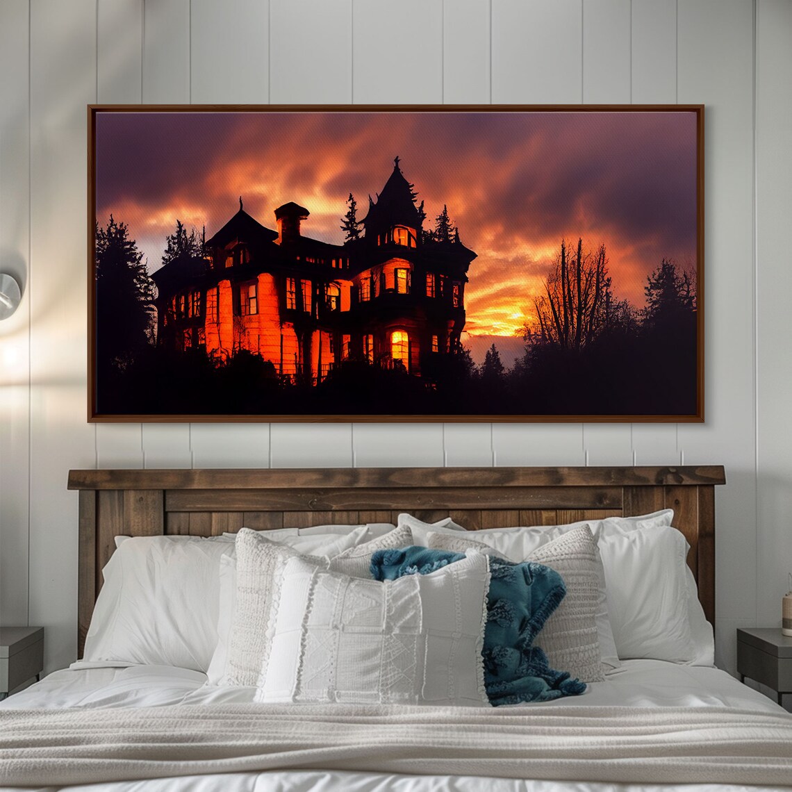 Haunted House Halloween Art Print, Night Scene - Image 5