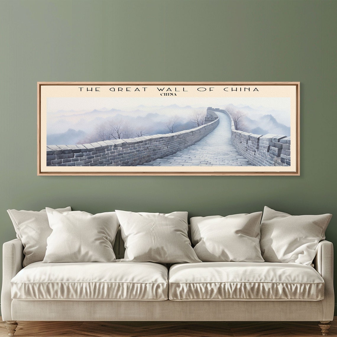 Great Wall of China Misty Mountain Ramparts Panoramic Travel Poster - Image 6