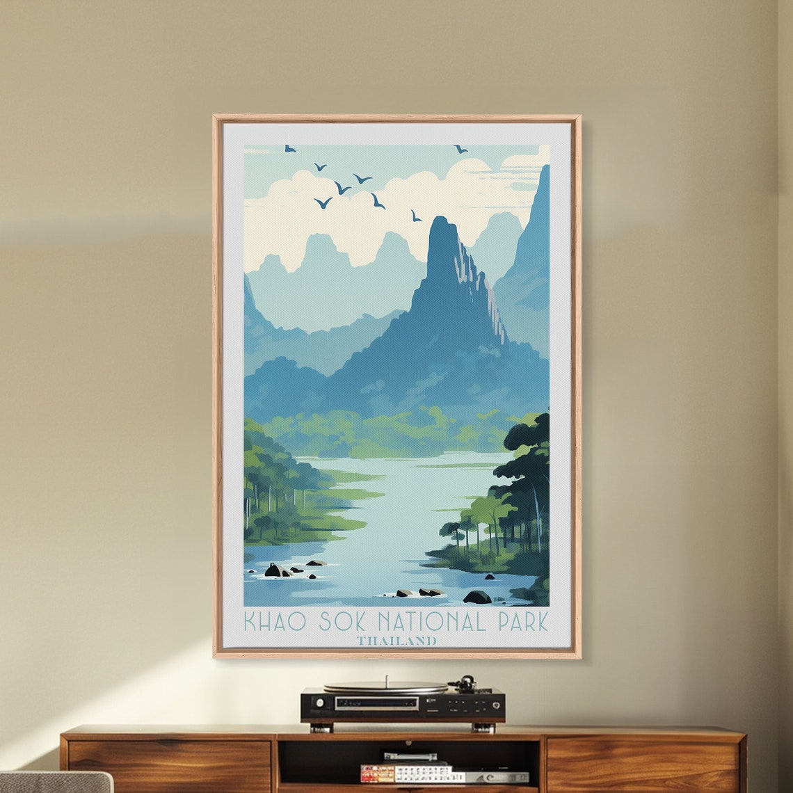 Khao Sok National Park Thailand Karst Peaks River View Travel Poster - Image 6