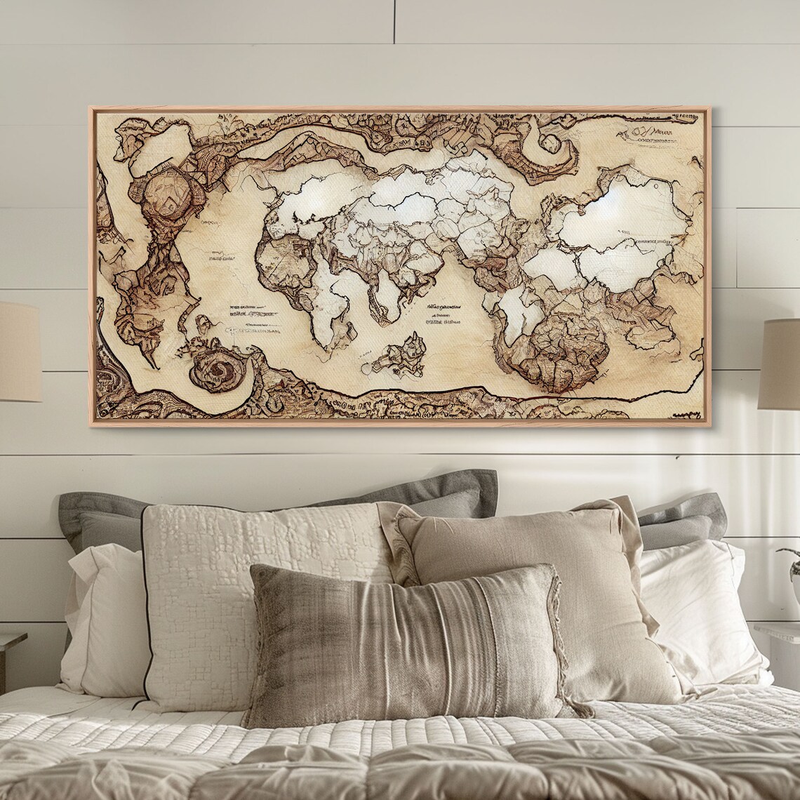 Abstract Fantasy World Map, Middle Earth Style - Image 3