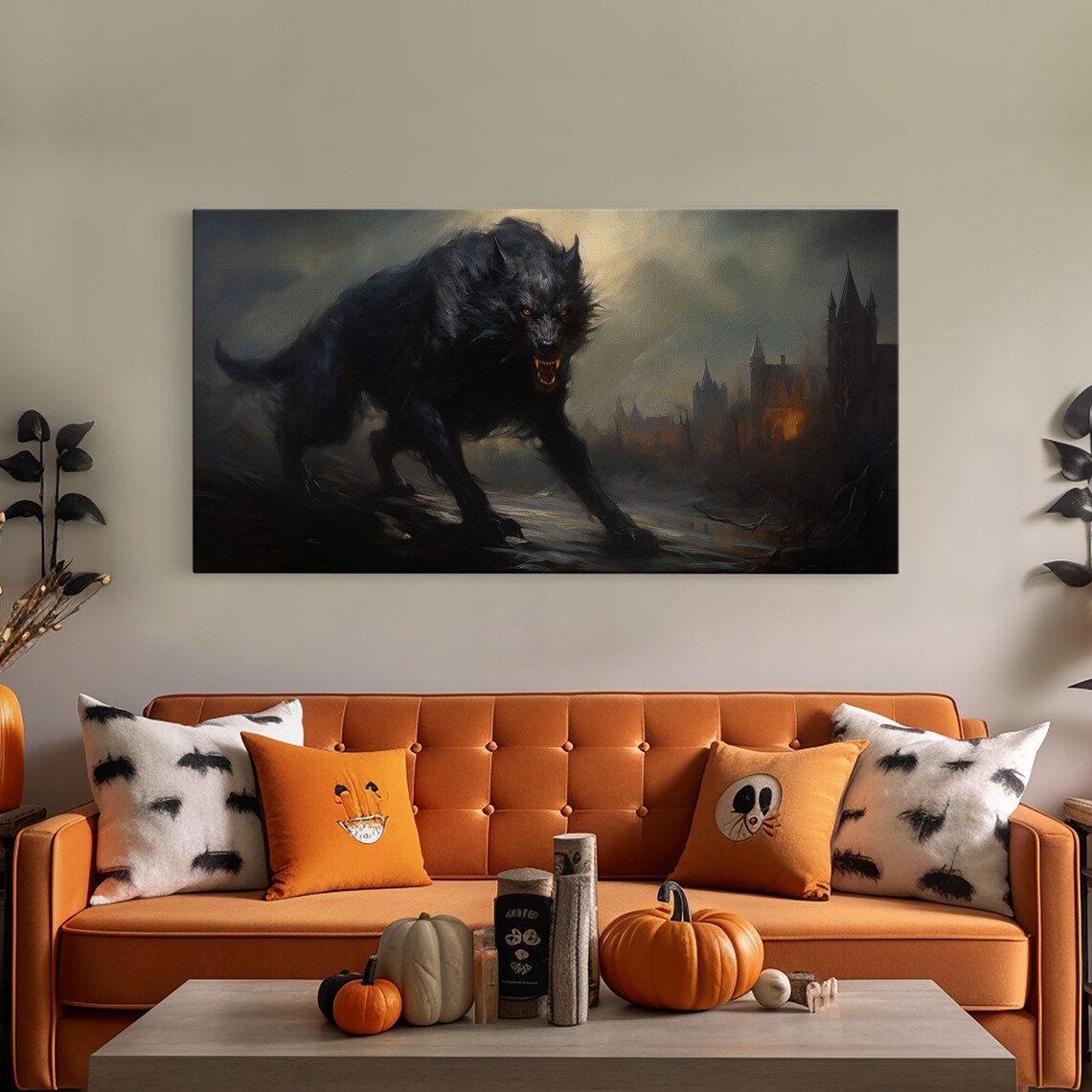 Werewolf Halloween Victorian Dark Academia Art Print - Image 4