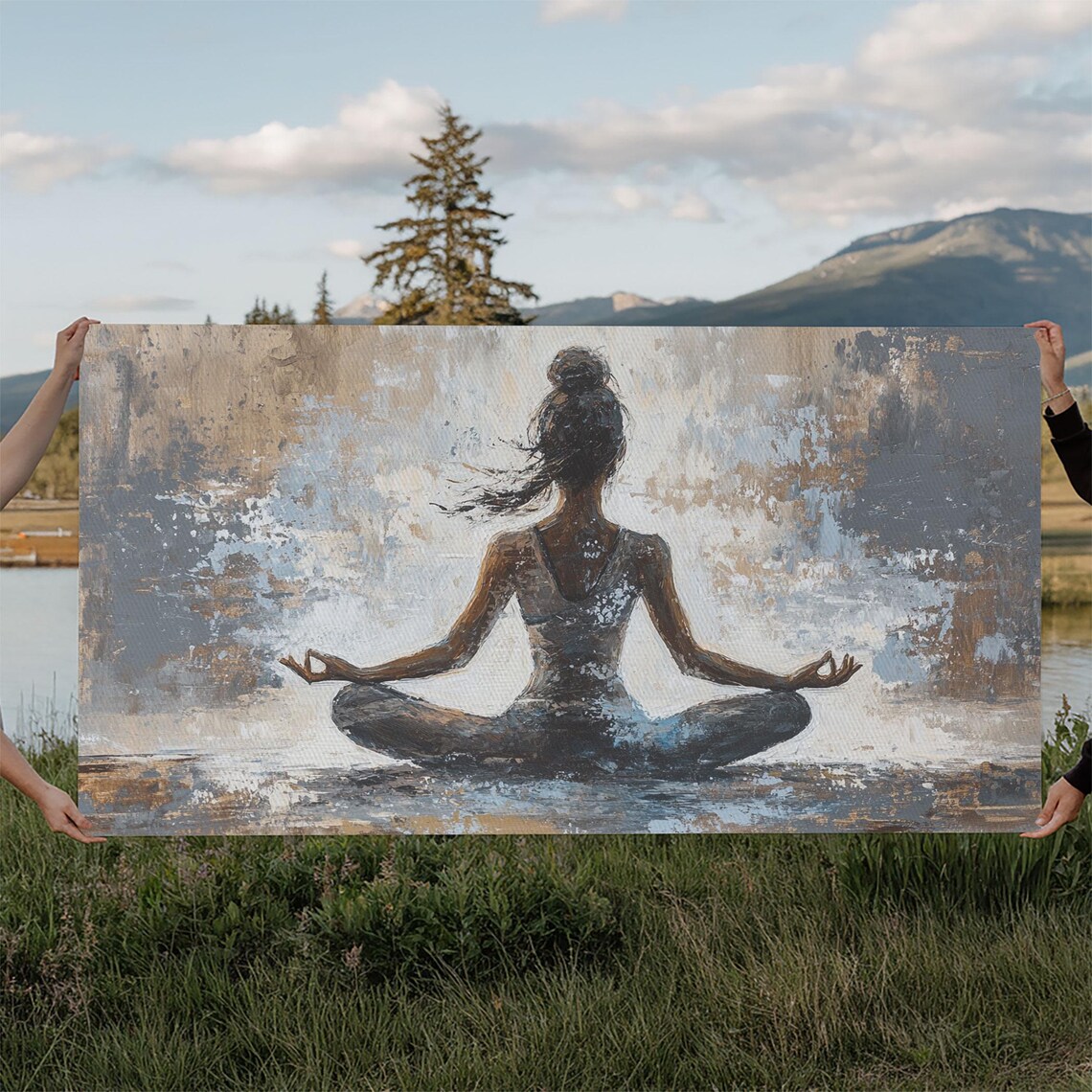 Yoga Pose Zen Meditation Art Print, Neutral Decor - Image 5