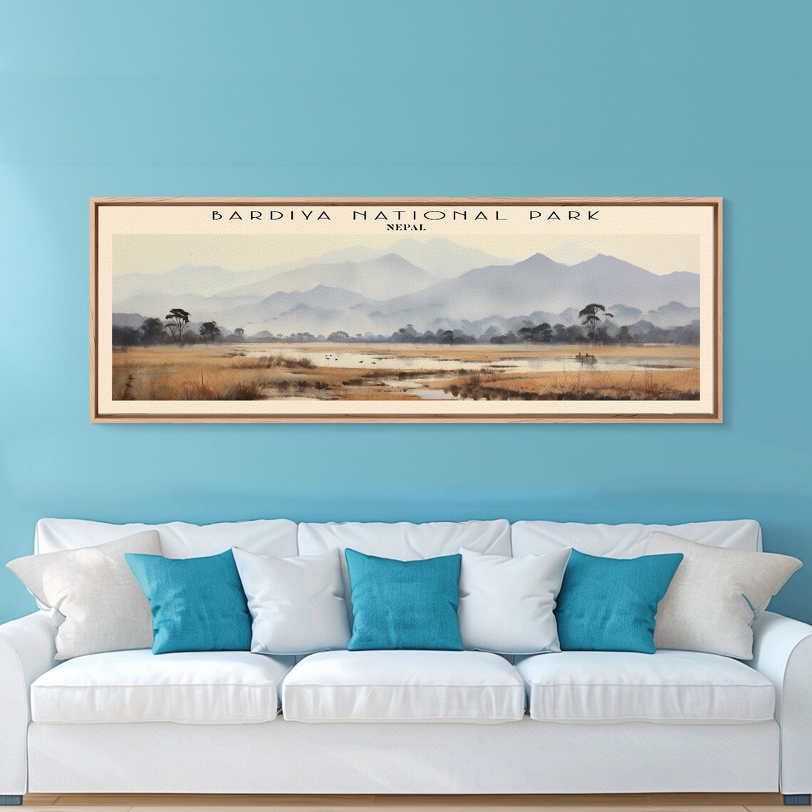 Bardiya National Park Nepal Misty Foothills River Grassland Travel Poster - Image 2