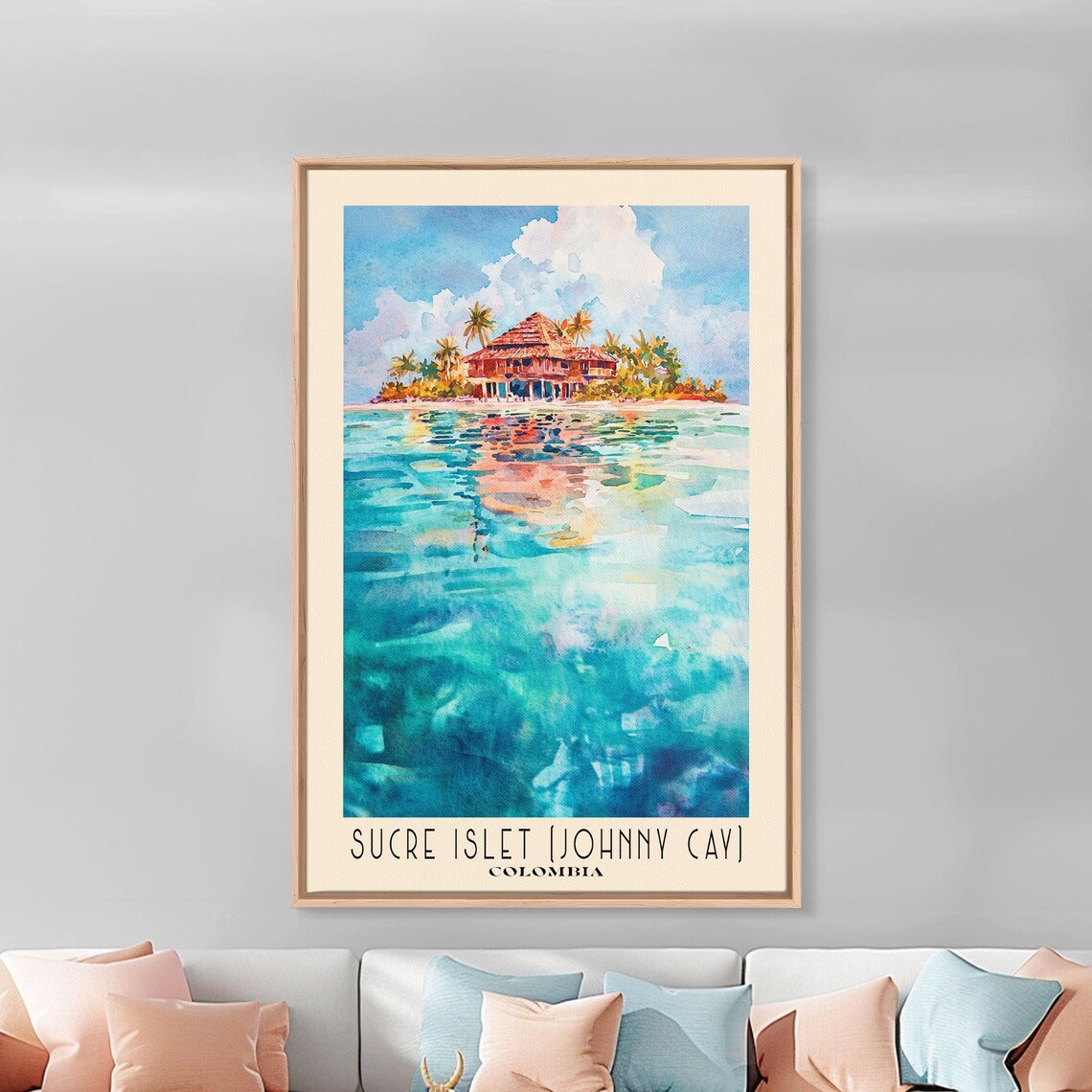Sucre Islet Johnny Cay Colombia Tropical Island Turquoise Water Poster - Image 2