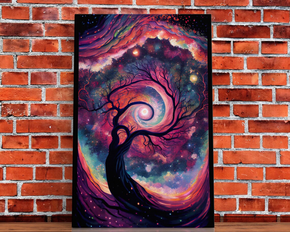 Whimsical Wisteria Tree, Psychedelic Art Print - Image 4