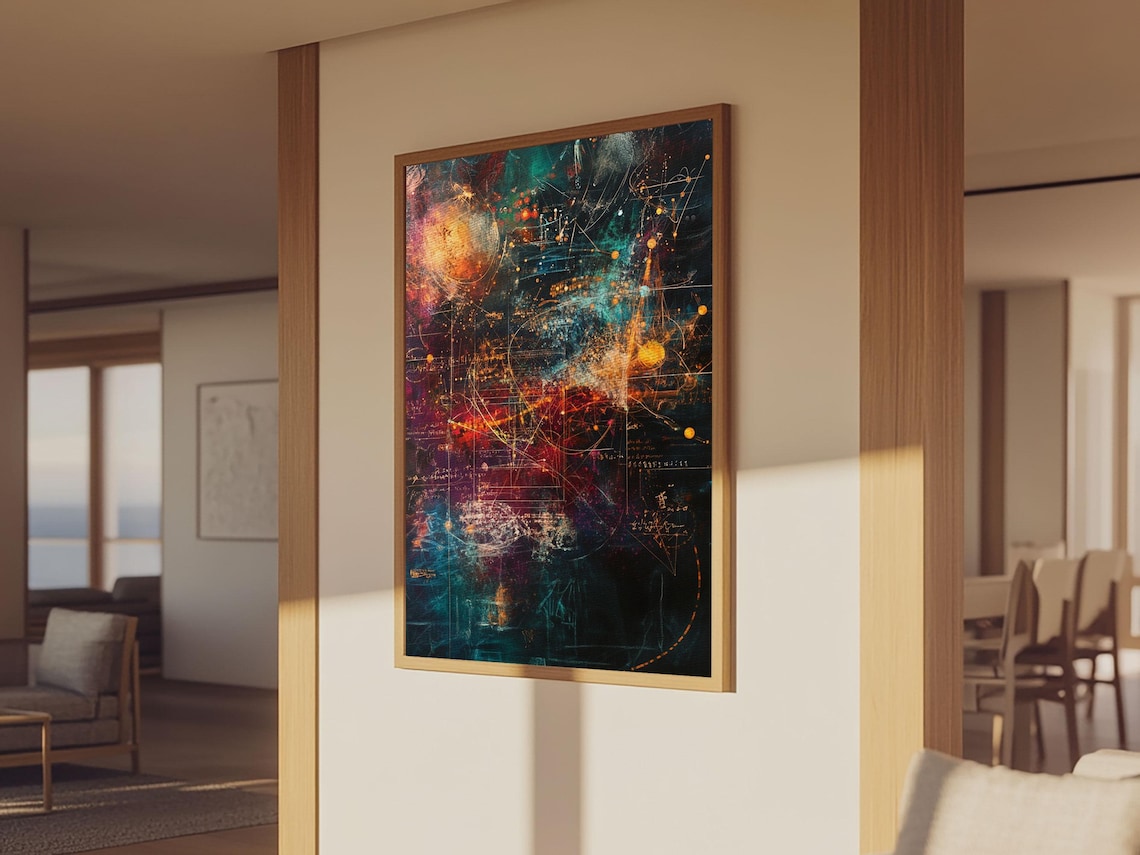 Cosmic Science Abstract Universe Modern Art Print