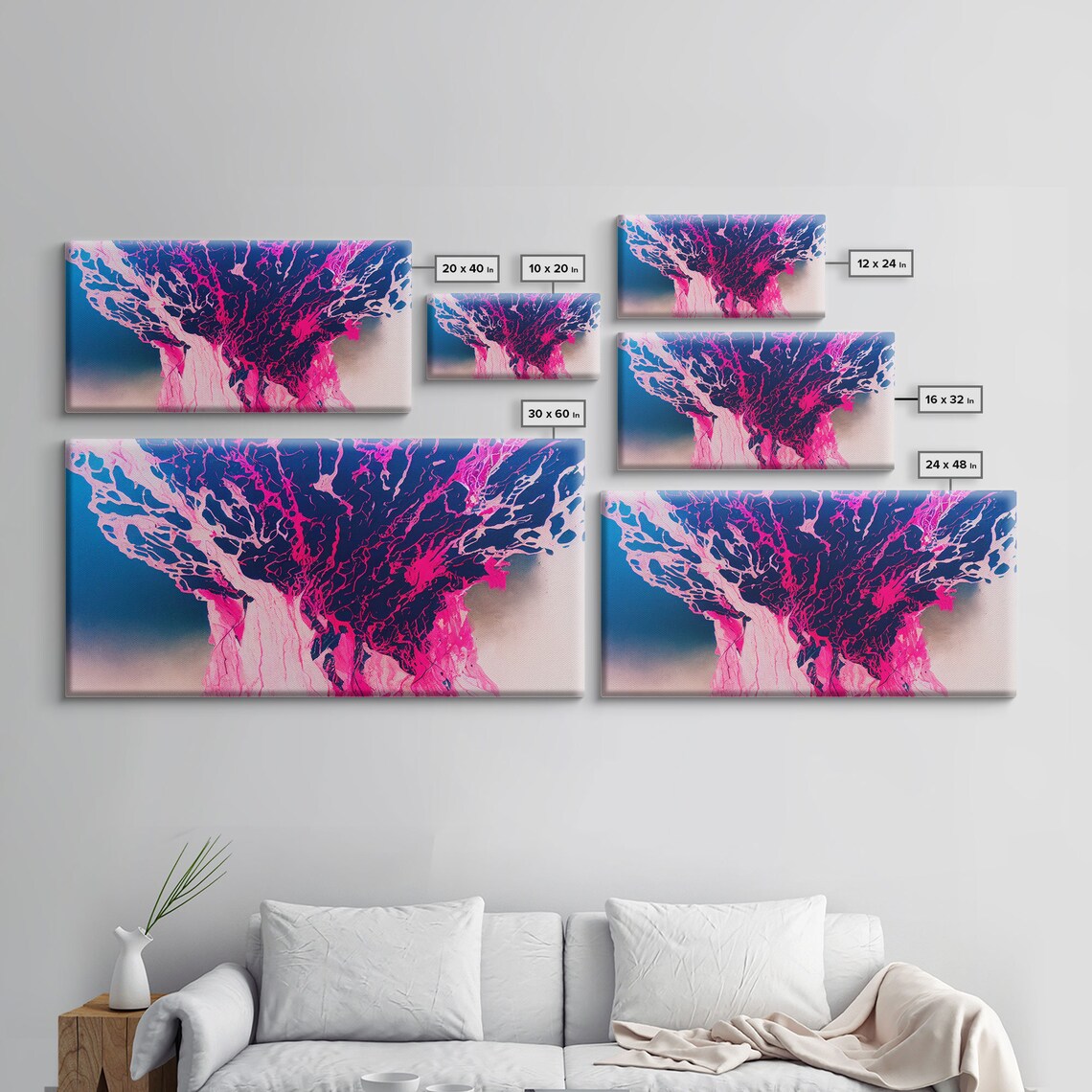 Neon Pink Explosion, Trippy Psychedelic Art - Image 2