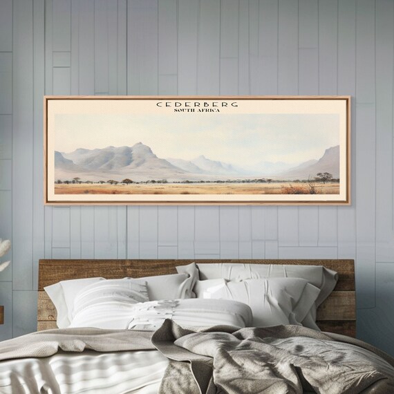 Cederberg South Africa Travel Poster Print Framed Print South Africa Panoramic Travel Art Framed Art Wall Hanging Home Decor