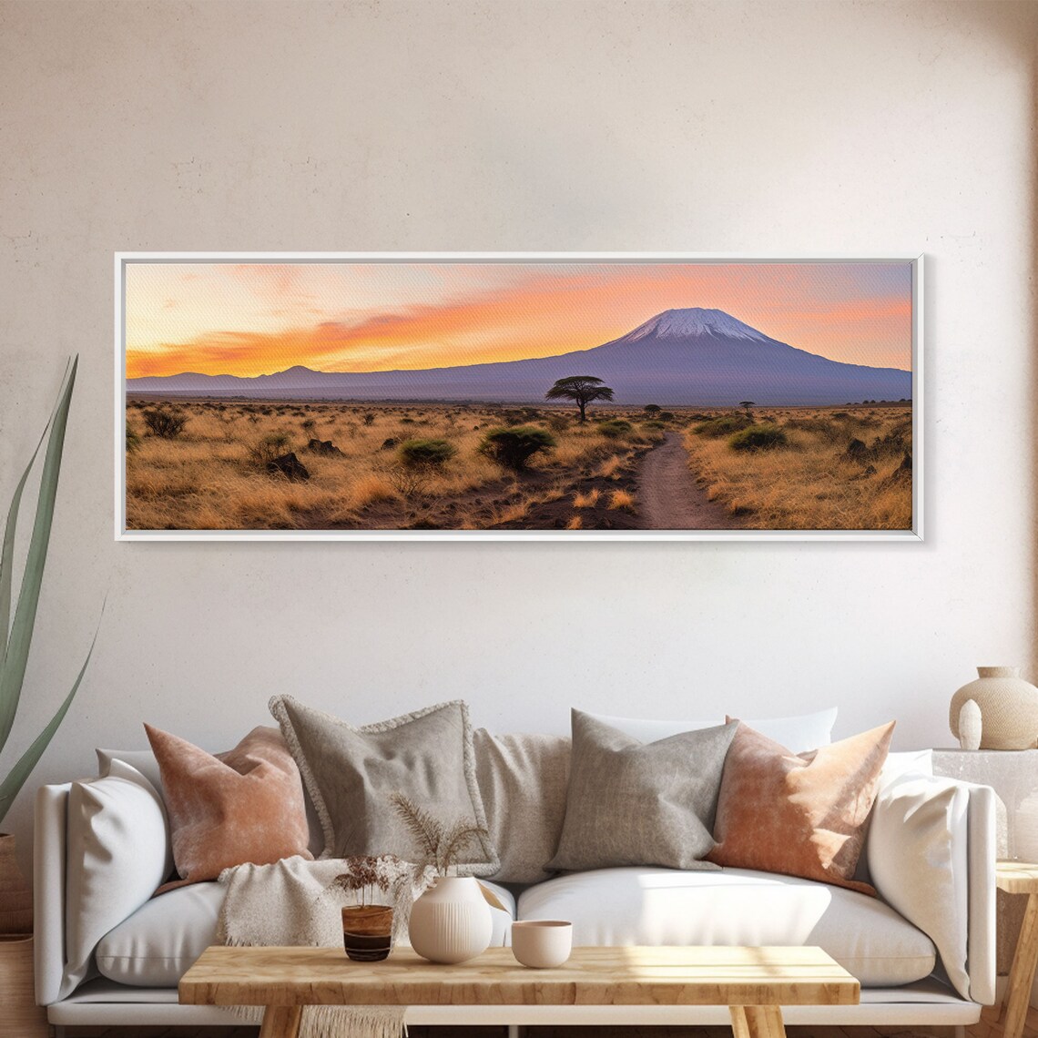 Mount Kilimanjaro Tanzania Sunset Savanna Acacia Tree Travel Poster - Image 4