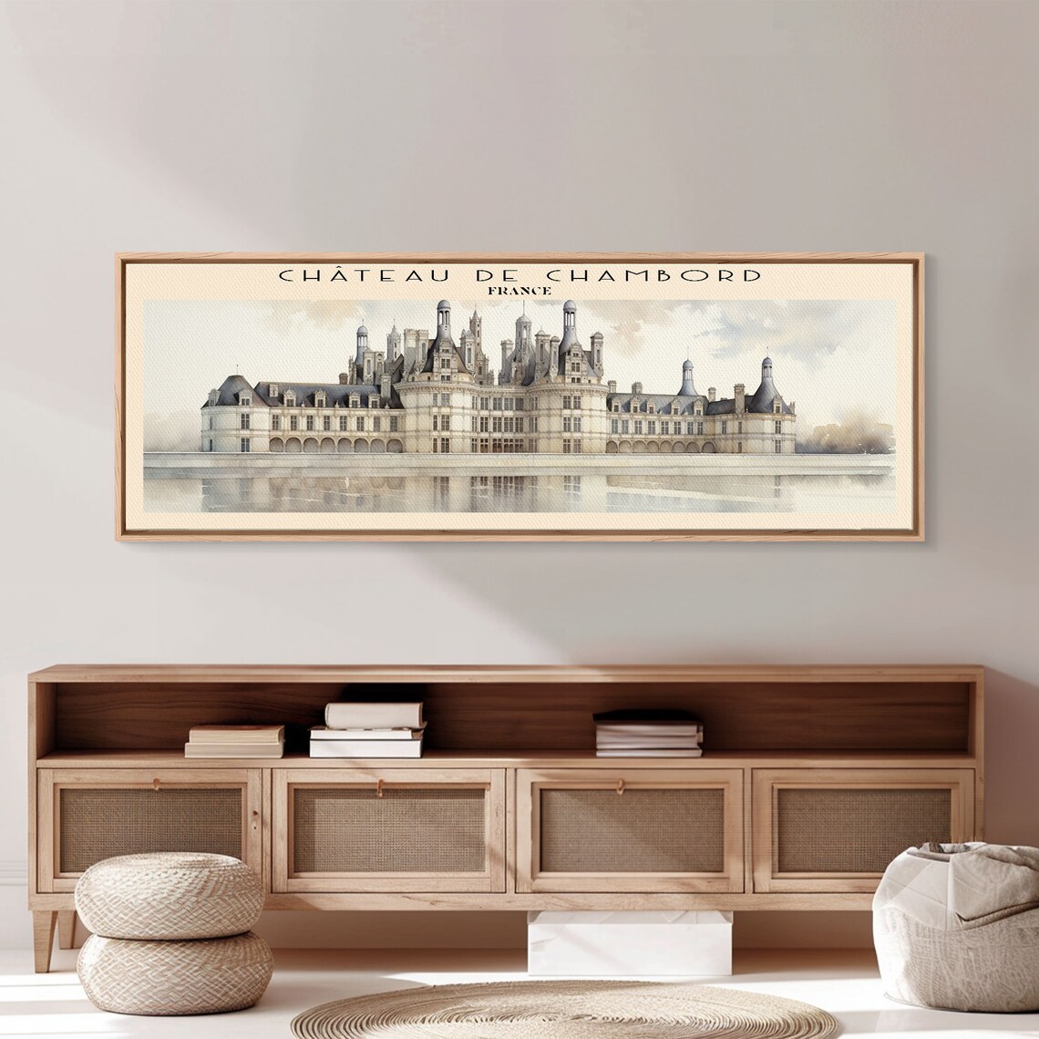 Chateau De Chambord France Panoramic Travel Poster