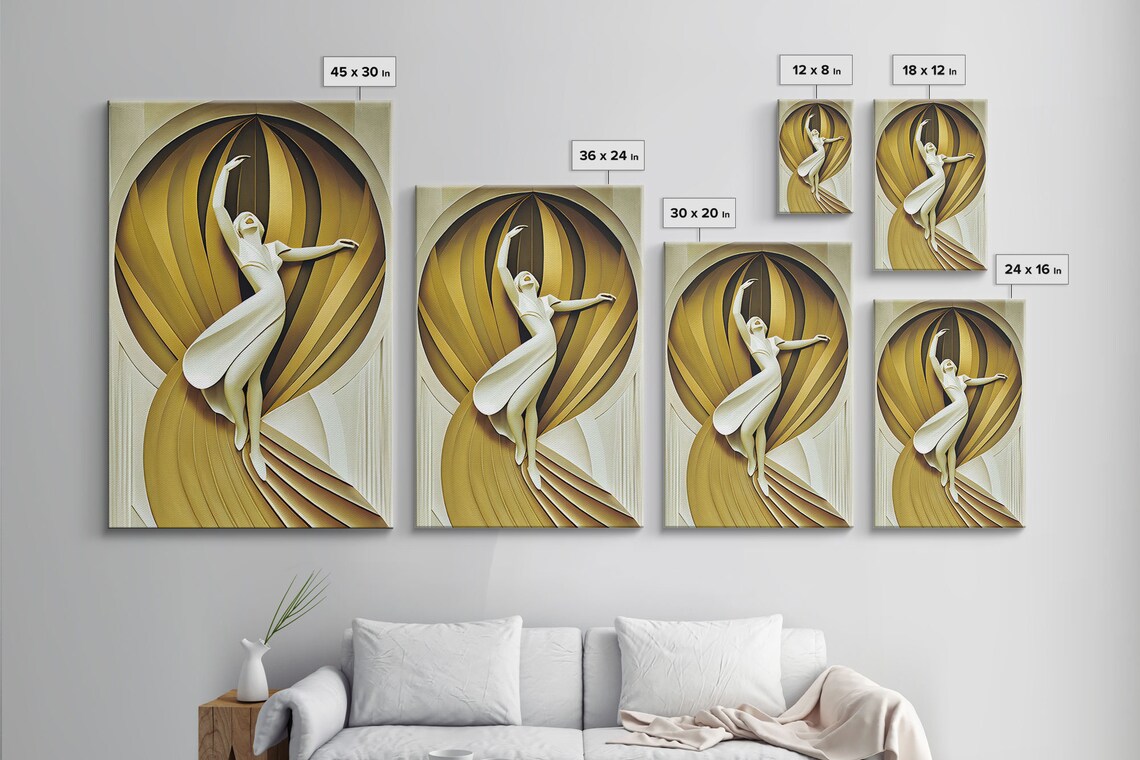 Ballerina Art Deco Poster Print, 1930s Retro - Image 5