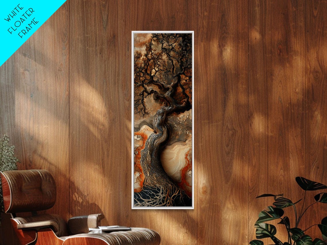 Gnarled Ancient Tree Textured Bark Autumn Rust Rustic Wall Poster - Image 3