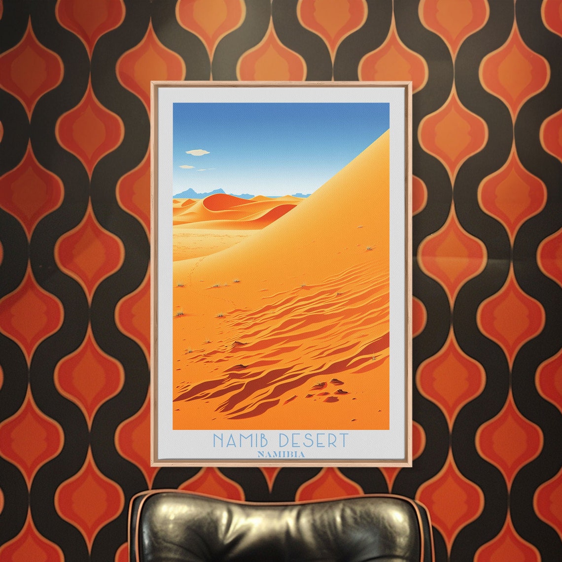 Namib Desert Namibia Giant Orange Sand Dunes Ripples Travel Poster - Image 5