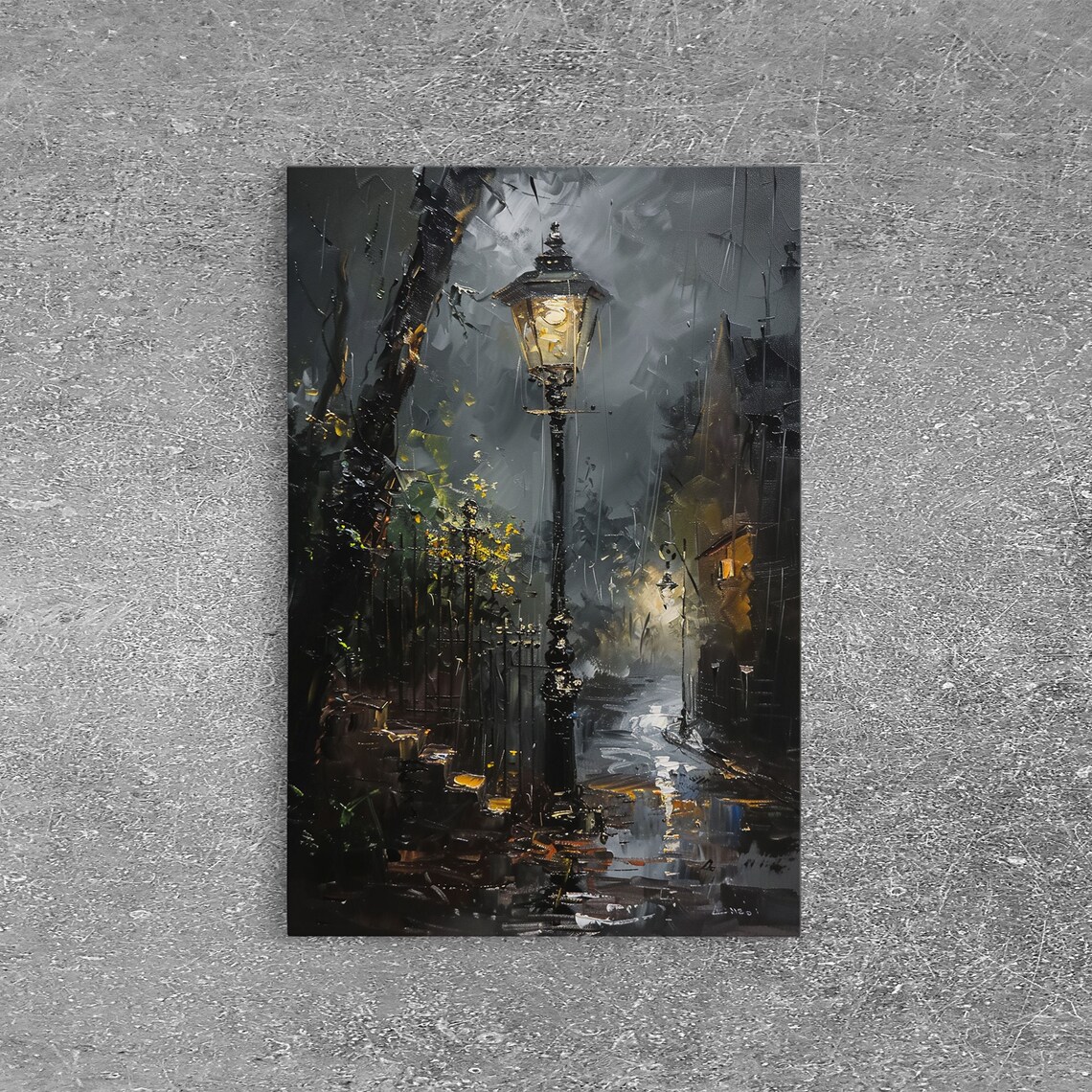 Victorian Street Lamp, Moody Victorian England Art Print - Image 6