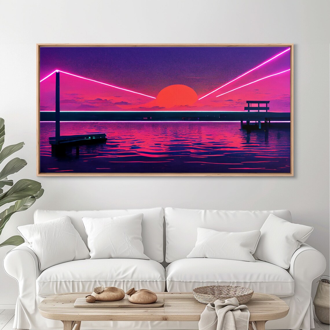 Outrun Style Abstract Art Print, Synthwave Retro Decor - Image 5