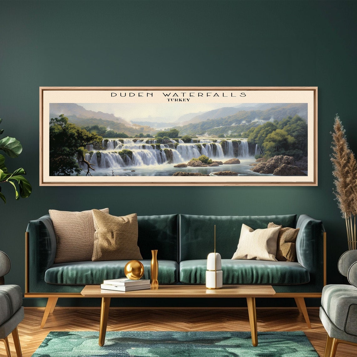 Duden Waterfalls Turkey Cascading Falls River Lush Gorge Travel Poster - Image 4
