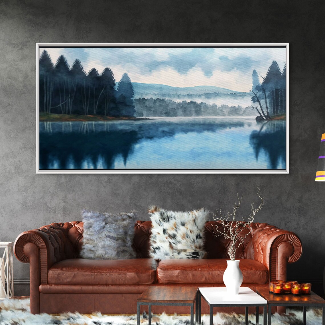 Blue Lake Landscape Art Print, Waldo Lake Decor