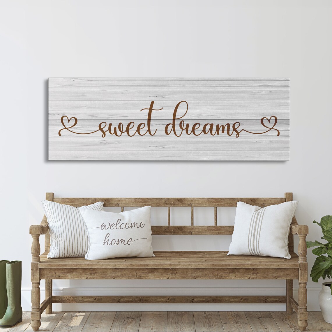 Sweet Dreams Sign, Farmhouse Bedroom Wall Art Print - Image 2