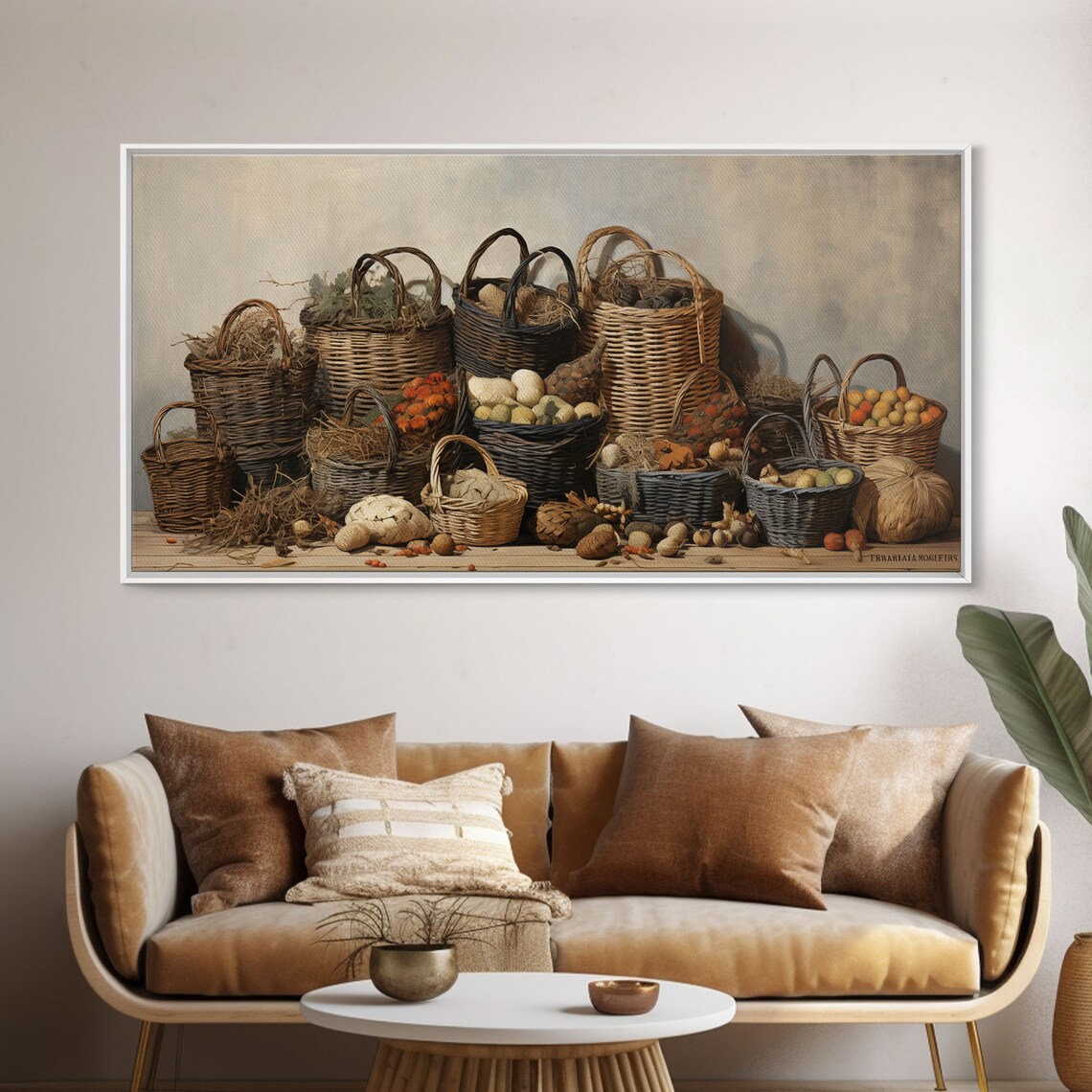 Cornucopia Wall Art, Boho Fall Decor Print