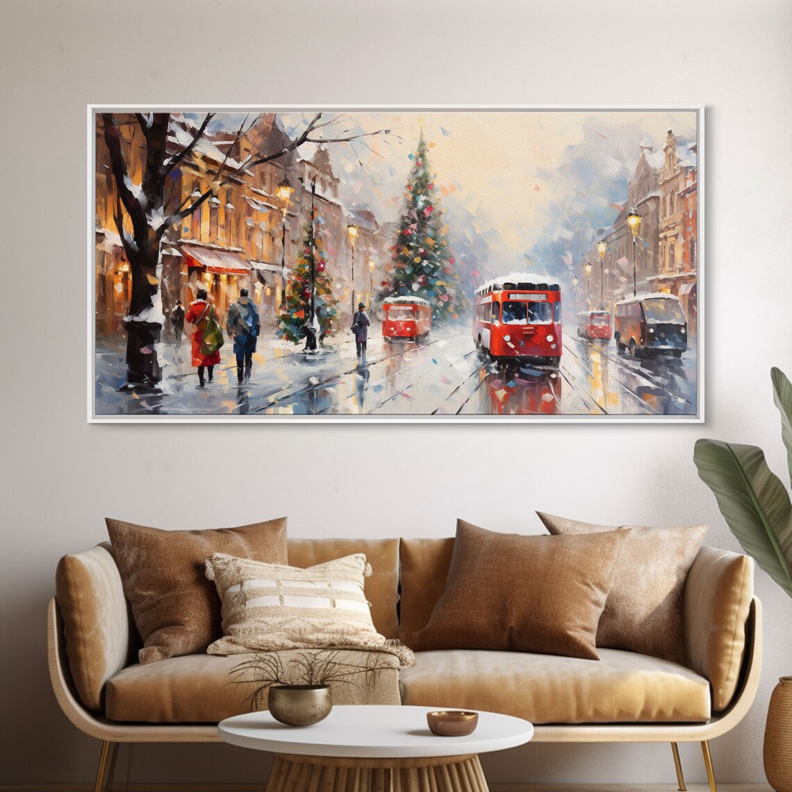 Vintage Christmas Winter Wonderland Art Print, Farmhouse - Image 6