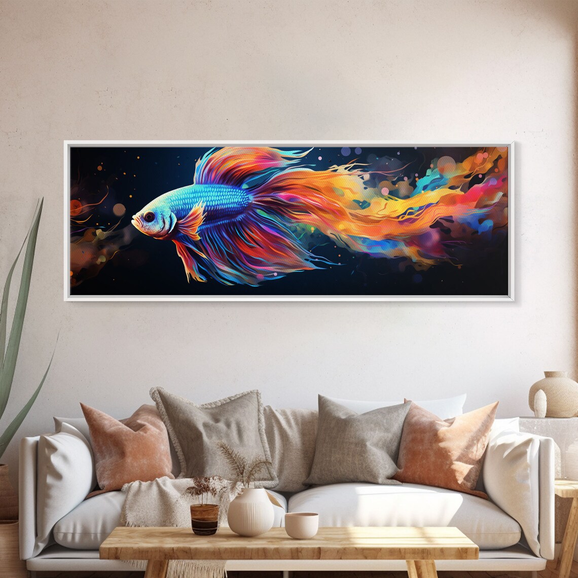 Betta Fish Painting, Colorful Pet Fish Wall Art Print - Image 5