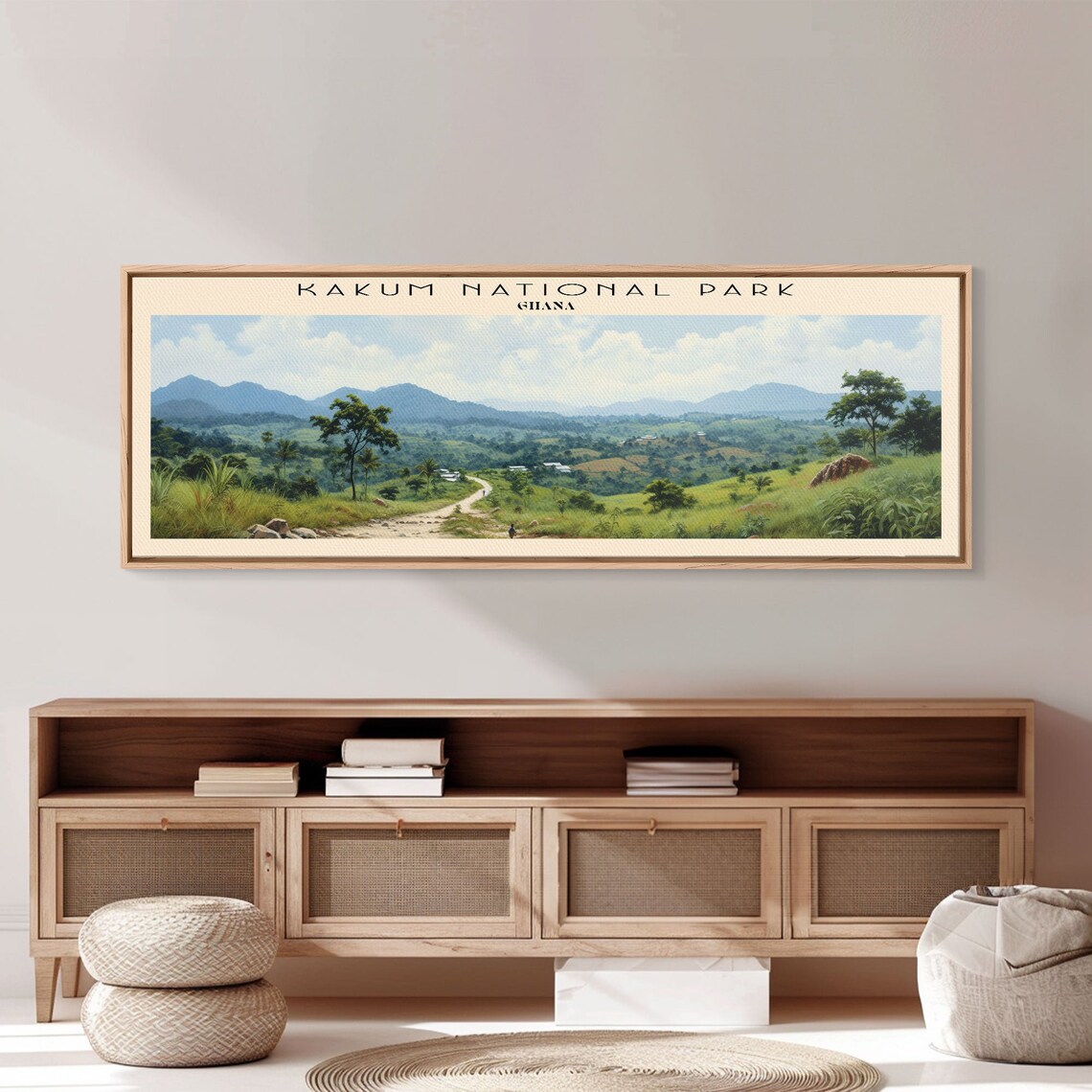 Kakum National Park Ghana Rainforest Hills Dirt Road Panoramic Travel Poster - Image 2