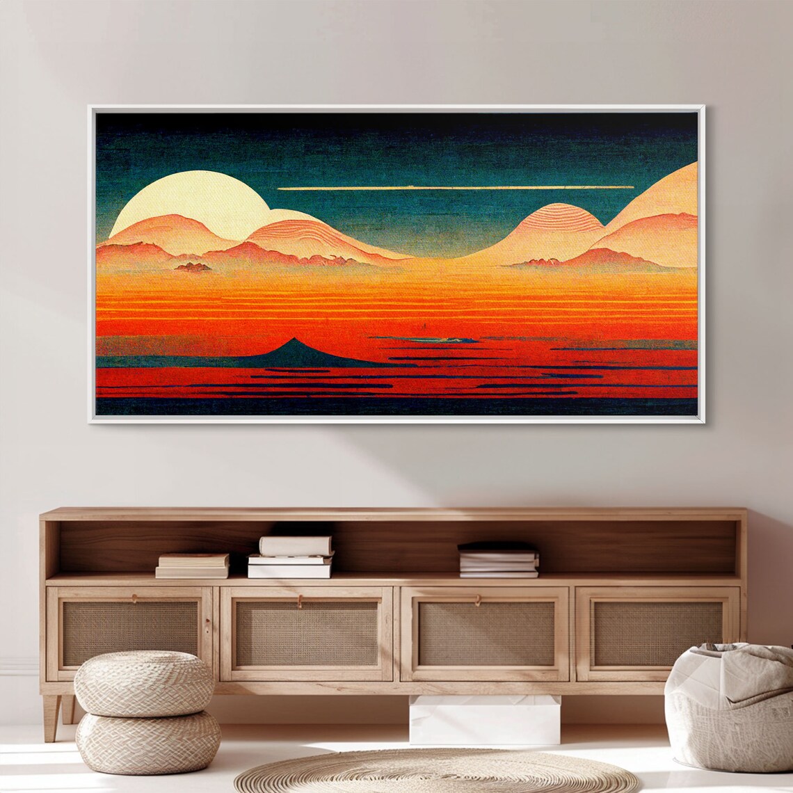 Art Deco Sunset Desert Dunes Art Print - Image 4