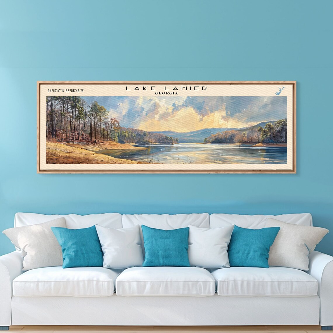 Lake Lanier Georgia Travel Poster, Scenic Lake View - Image 4