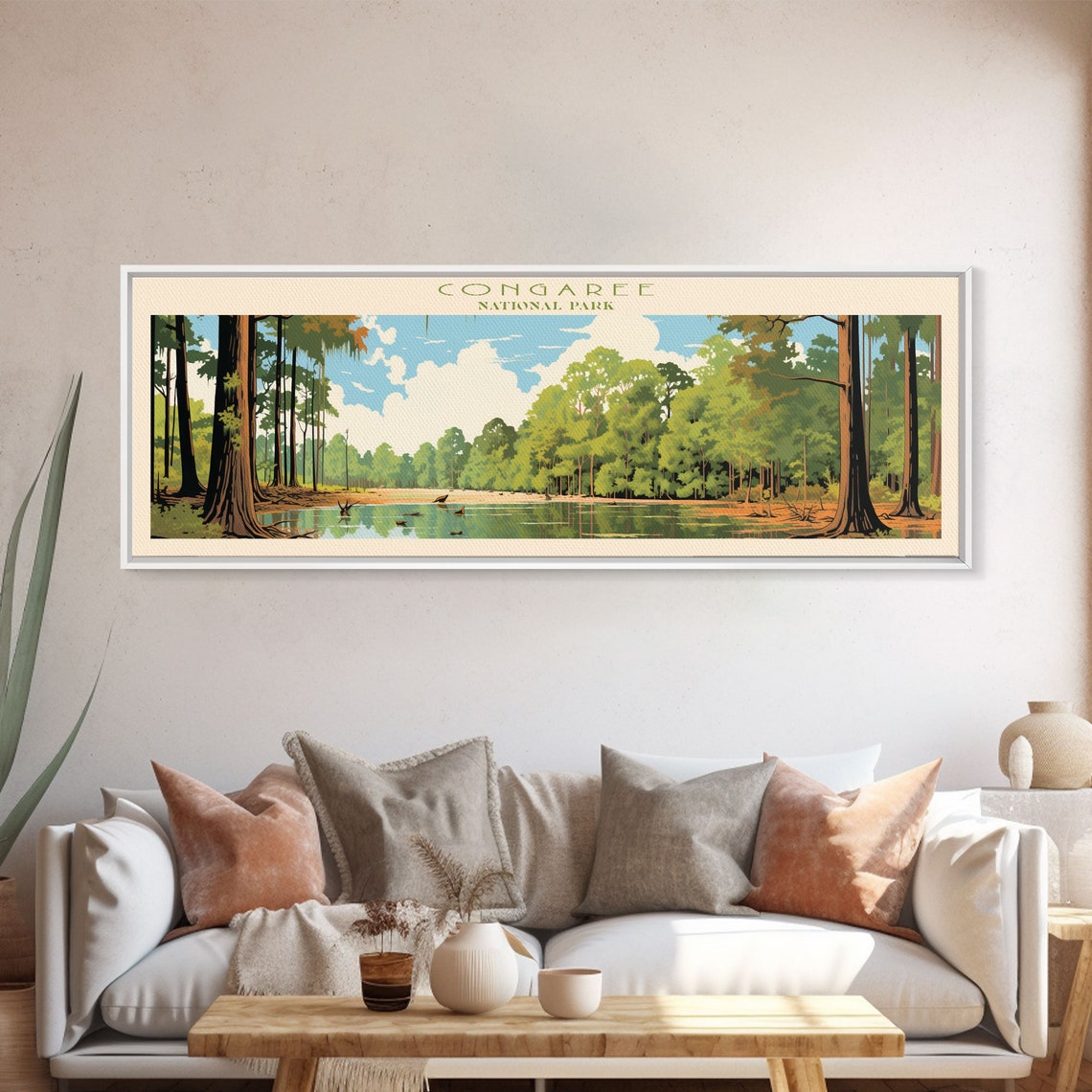 Congaree National Park Cypress Swamp Lake Reflection Travel Poster - Image 5
