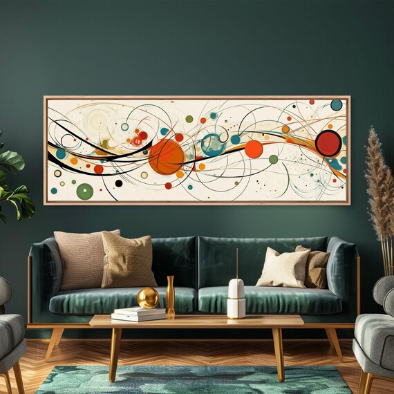 Retro Atomic Age Abstract Solar System Orbits Colorful Space Poster