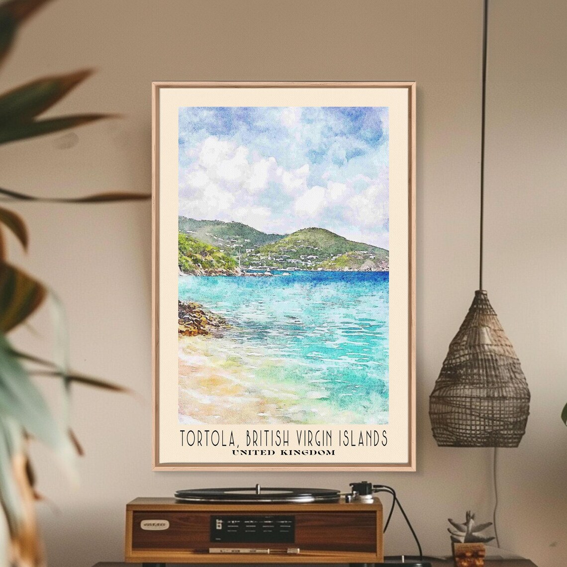 Tortola British Virgin Islands Turquoise Water White Sand Poster - Image 3