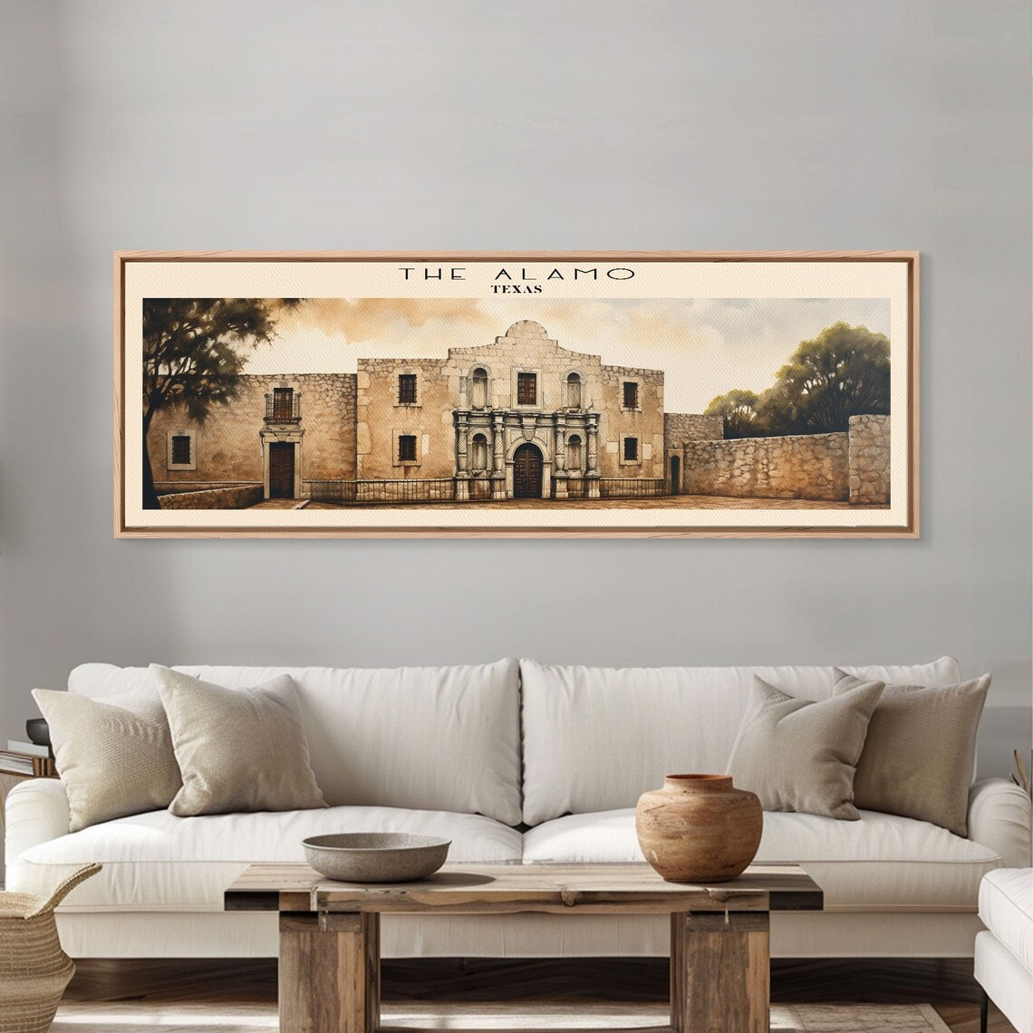 The Alamo Retro Travel Poster, Panoramic Home Decor - Image 6